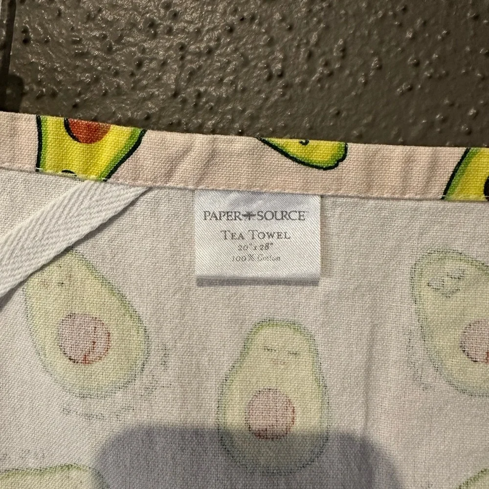 Paper Source Avocado Tea Towel - Green and White